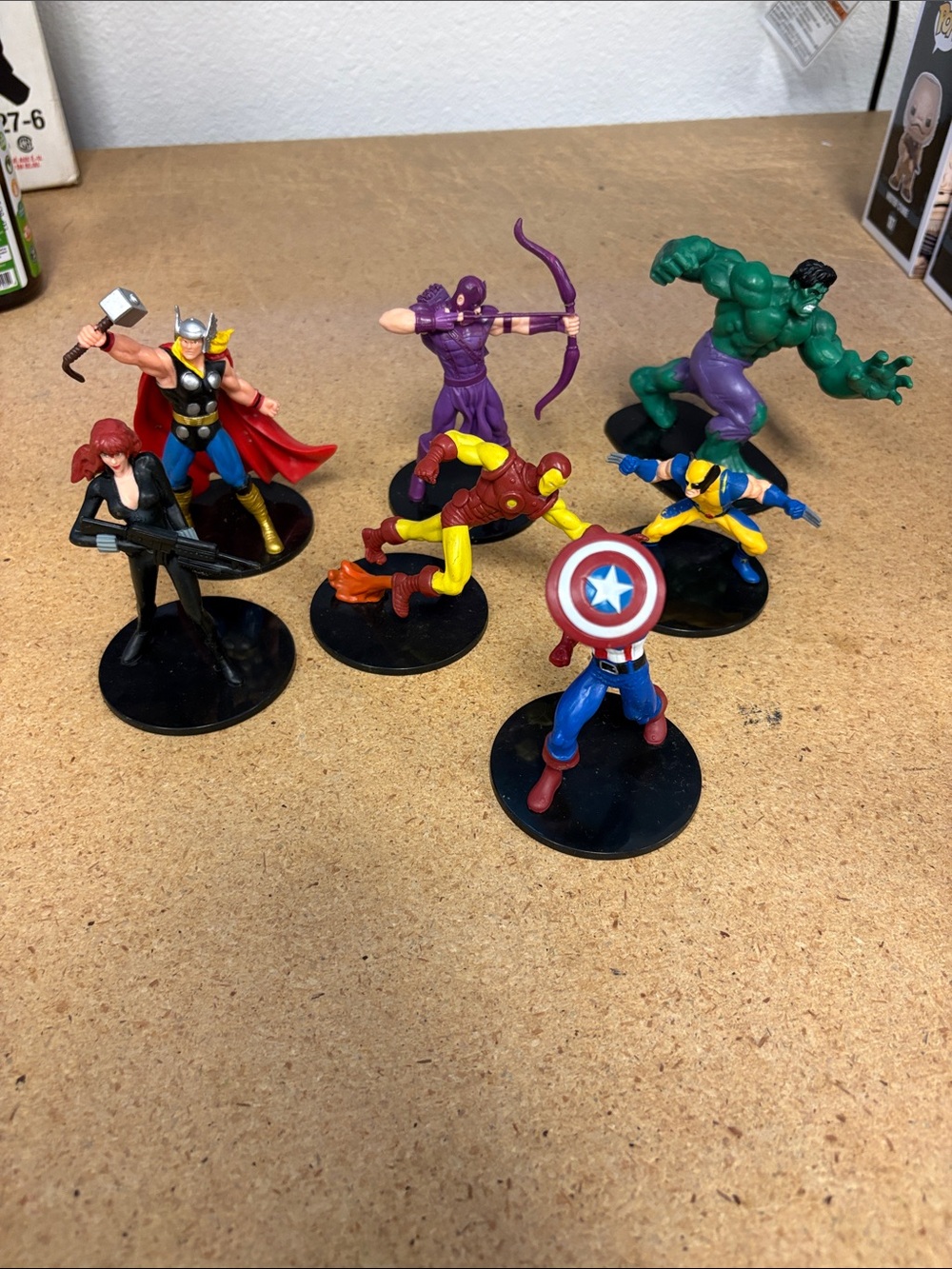Marvel Superhero Kids Figurine Toy Set of 7 Multicolor
